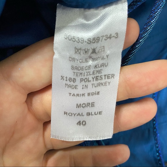 Tarik Ediz Blue Shimmer Formal Gown - Picture 13 of 14